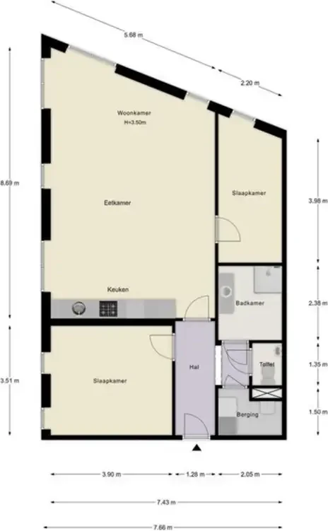 Foto van de Appartement gelegen aan de Groot Bethlehem in Nijmegen
