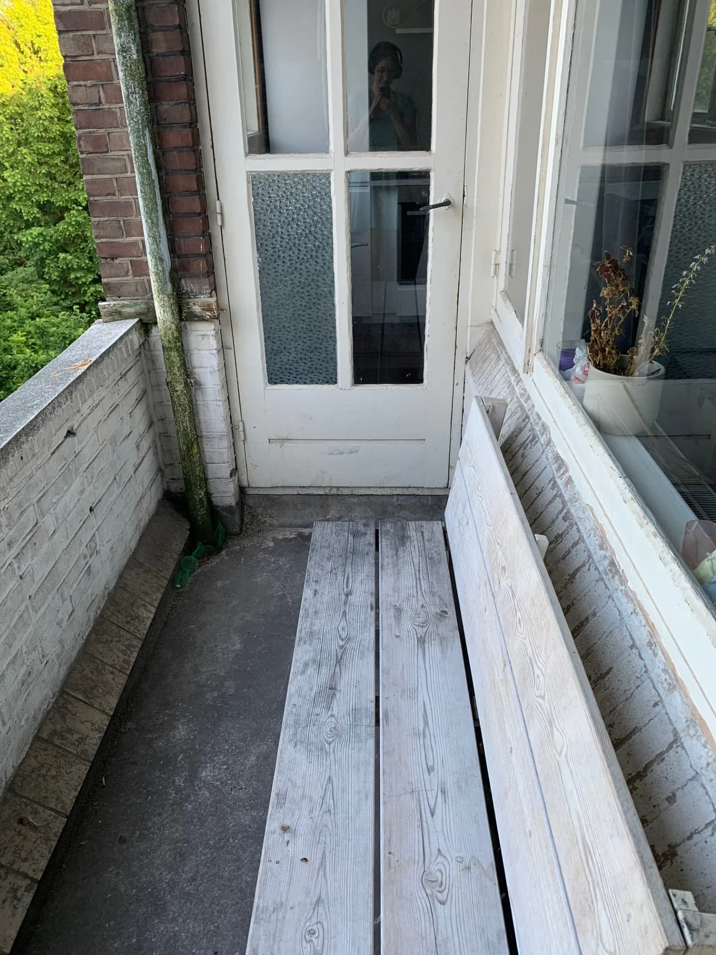 geblurde versie van de foto als achtergrond