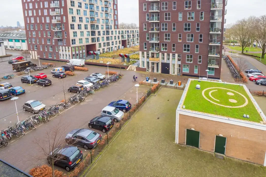 geblurde versie van de foto als achtergrond