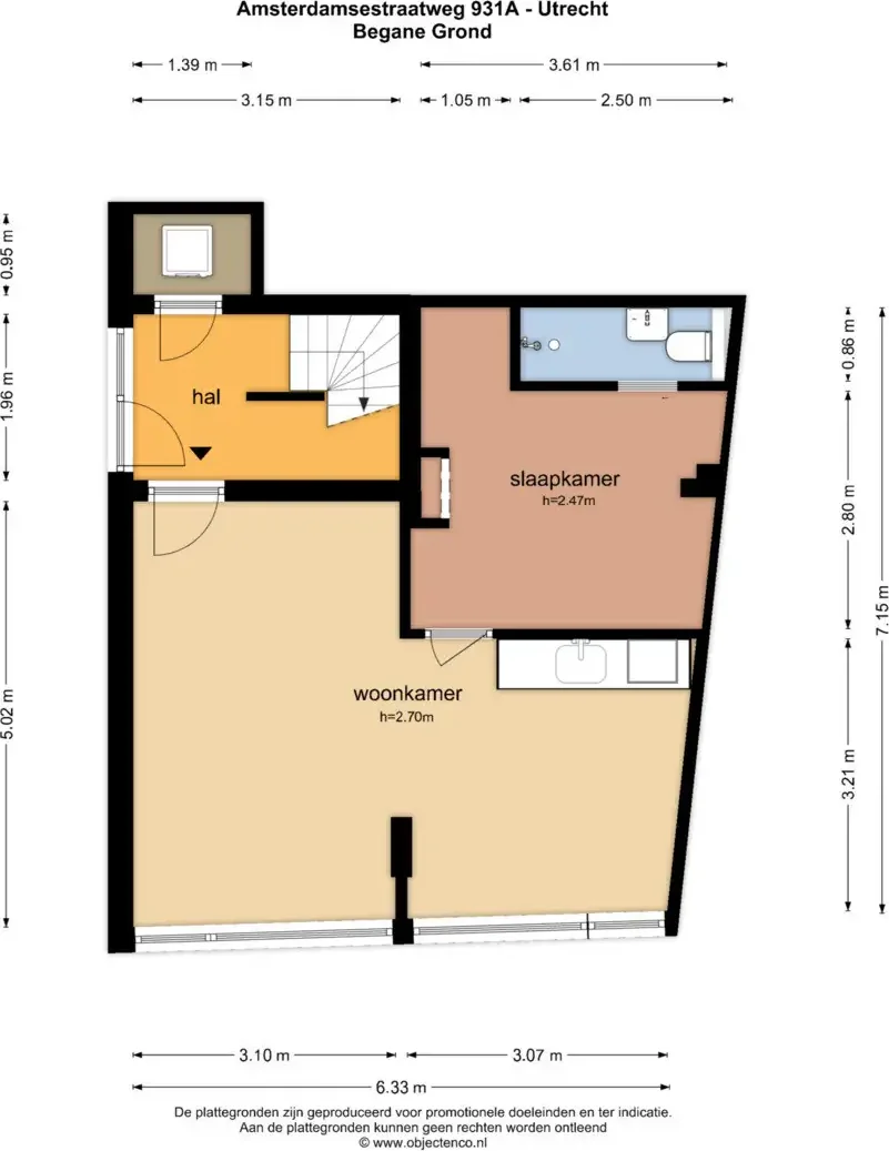 Foto van de Appartement gelegen aan de Amsterdamsestraatweg in Utrecht