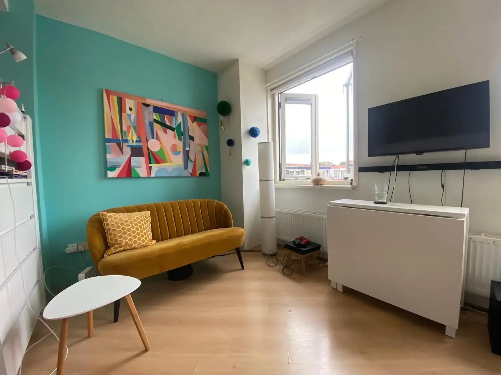 geblurde versie van de foto als achtergrond