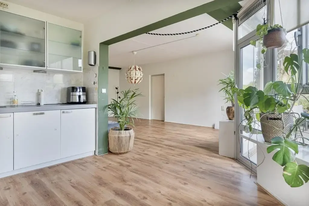 geblurde versie van de foto als achtergrond