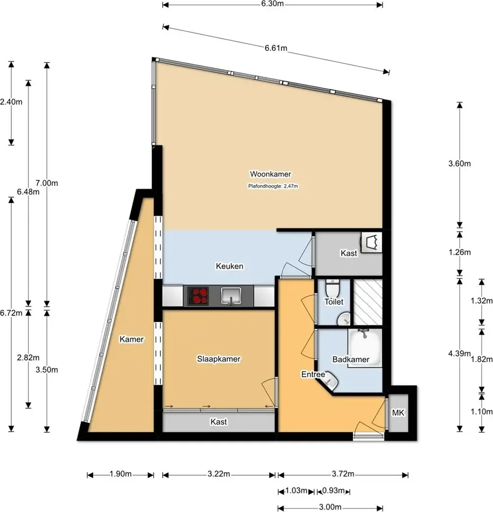 Foto van de Appartement gelegen aan de Jufferstraat in Rotterdam