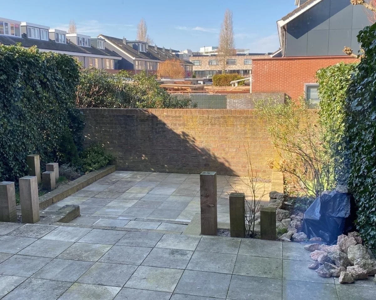 geblurde versie van de foto als achtergrond
