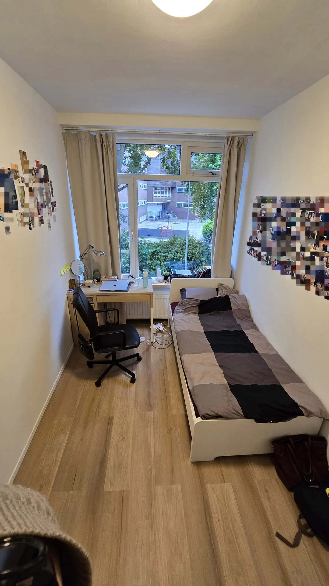 geblurde versie van de foto als achtergrond
