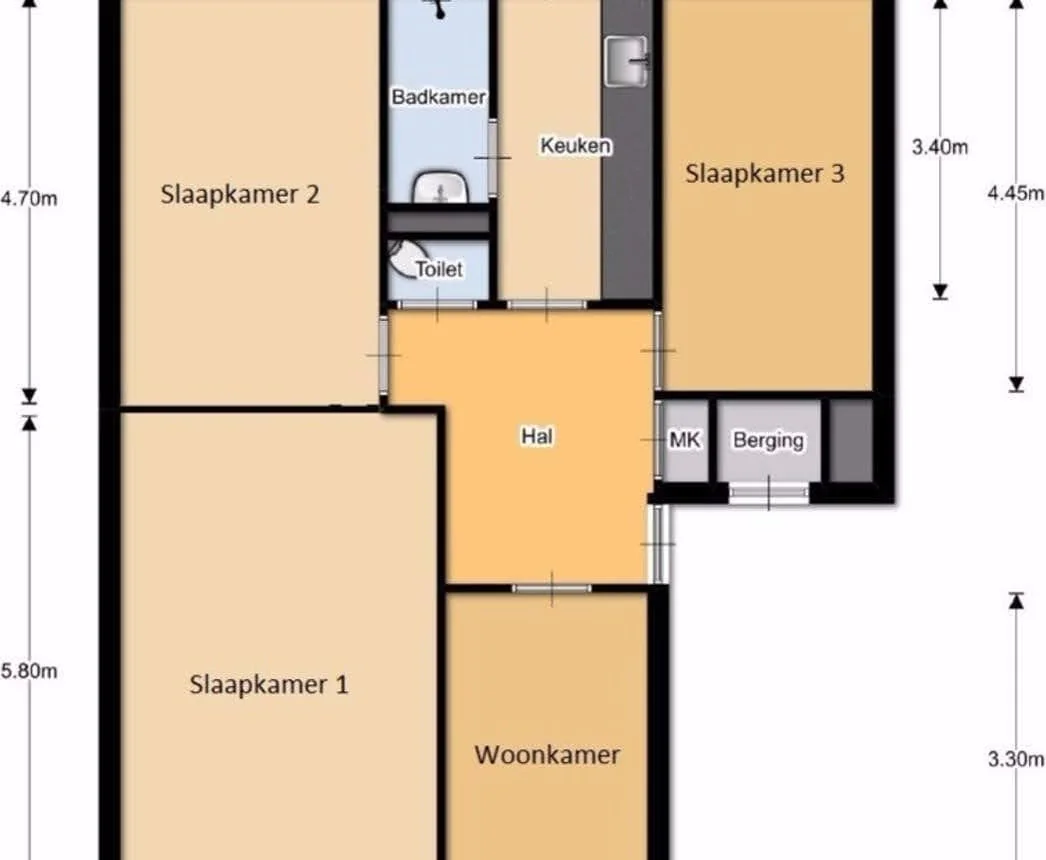 Foto van de Kamer gelegen aan de Admiraal de Ruyterweg in Rotterdam