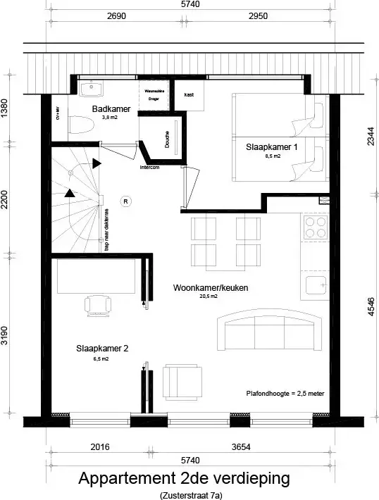 Foto van de Appartement gelegen aan de Zusterstraat in Den Haag