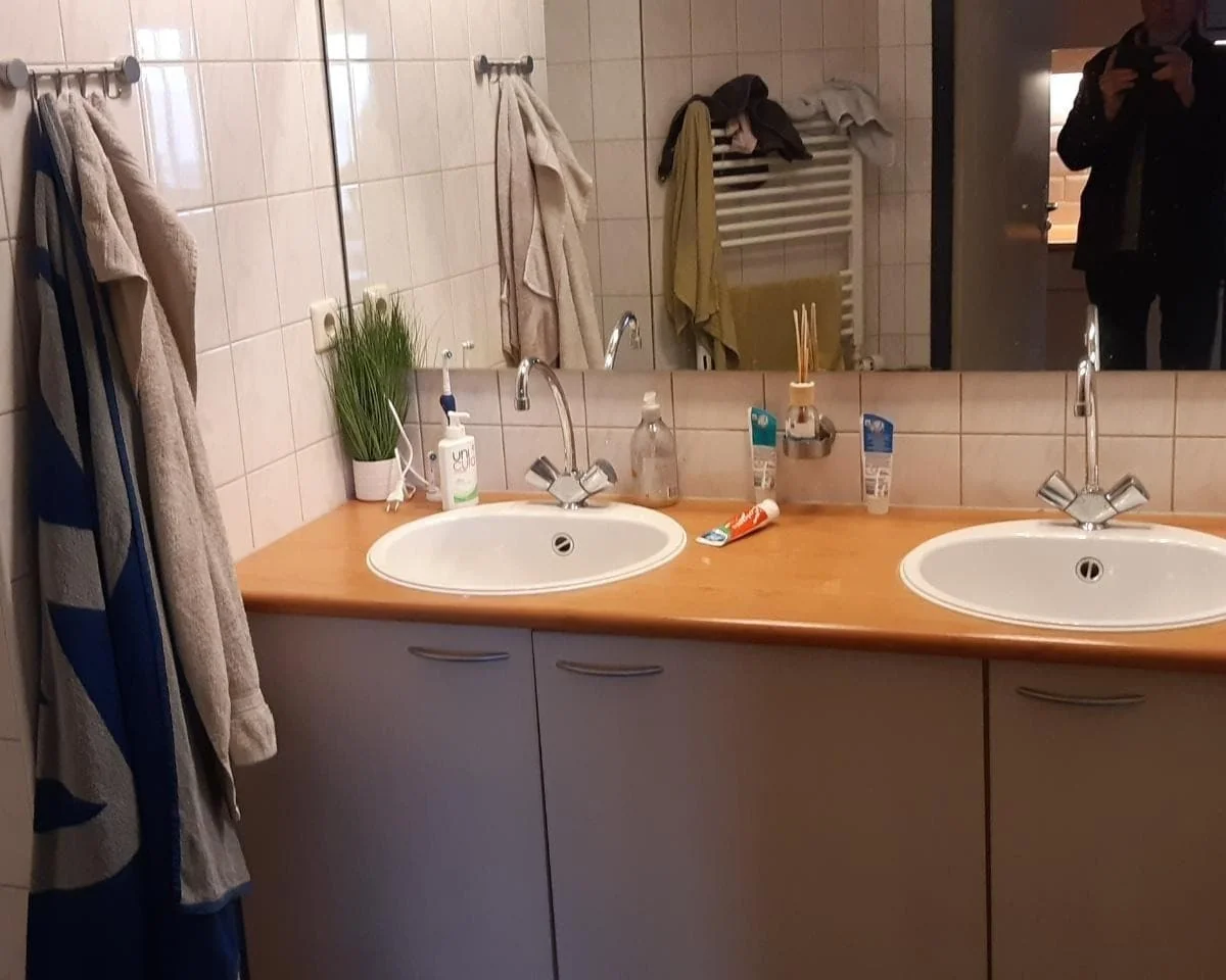 geblurde versie van de foto als achtergrond
