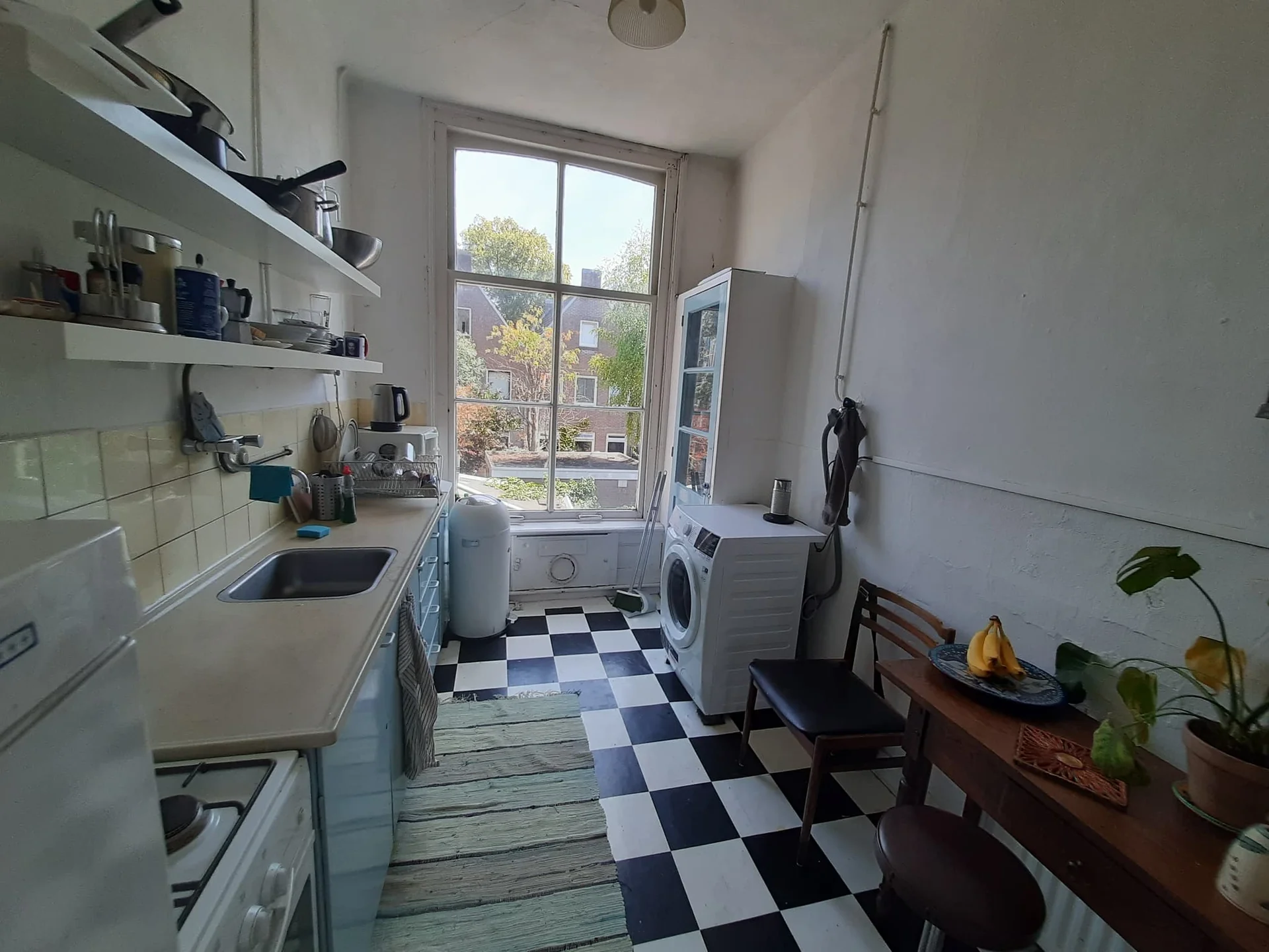 geblurde versie van de foto als achtergrond