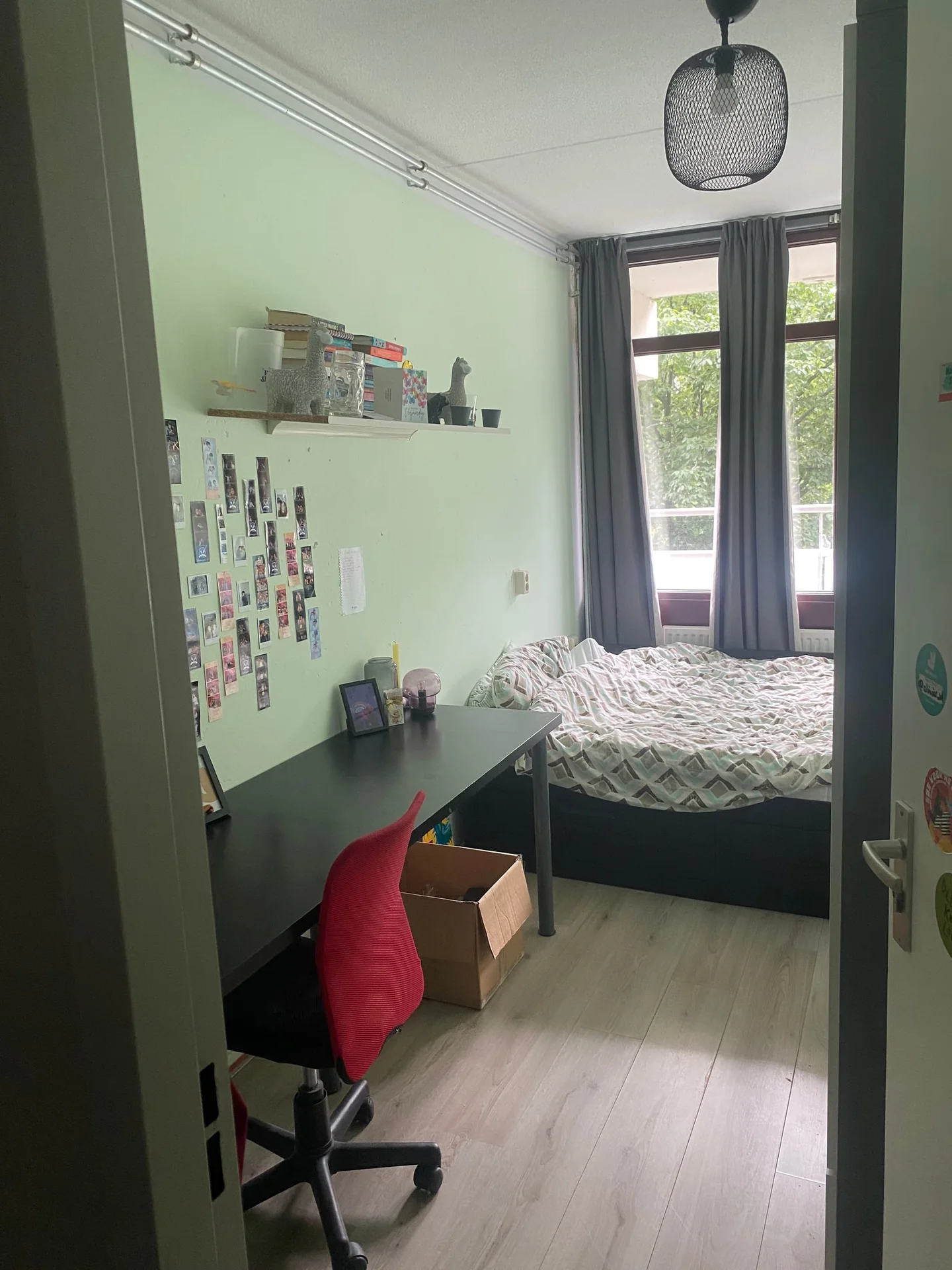 geblurde versie van de foto als achtergrond