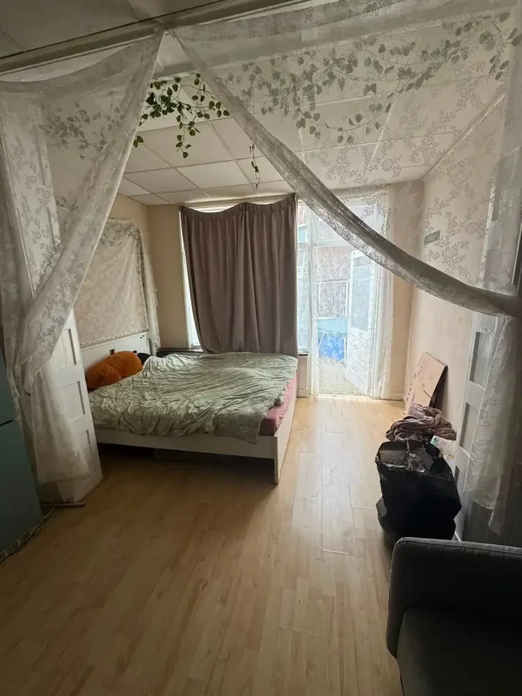geblurde versie van de foto als achtergrond