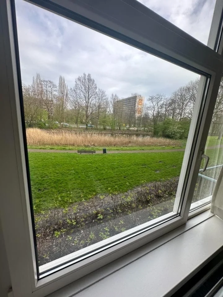 geblurde versie van de foto als achtergrond