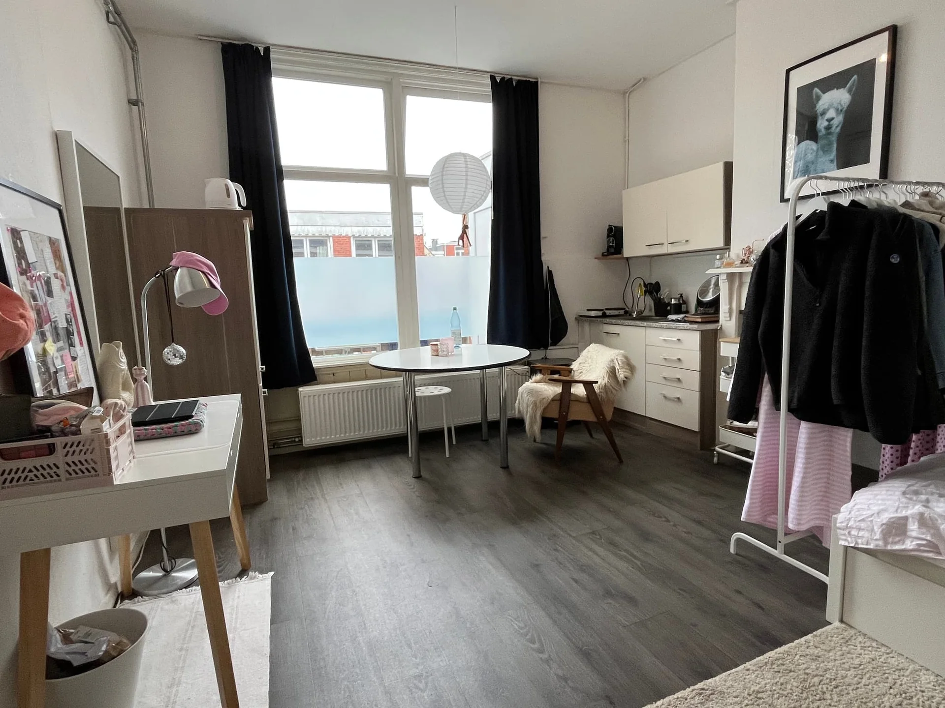 geblurde versie van de foto als achtergrond