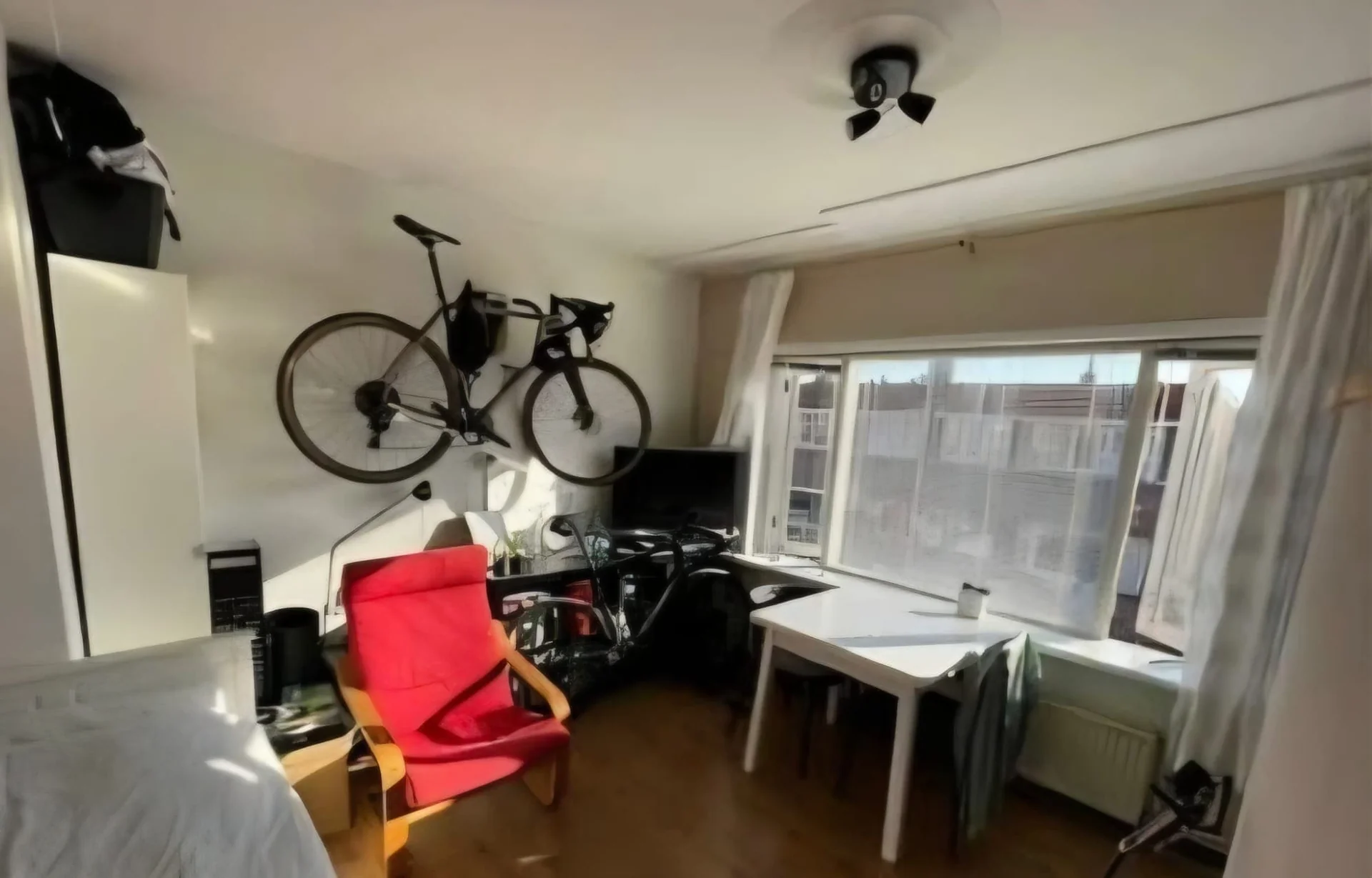 geblurde versie van de foto als achtergrond
