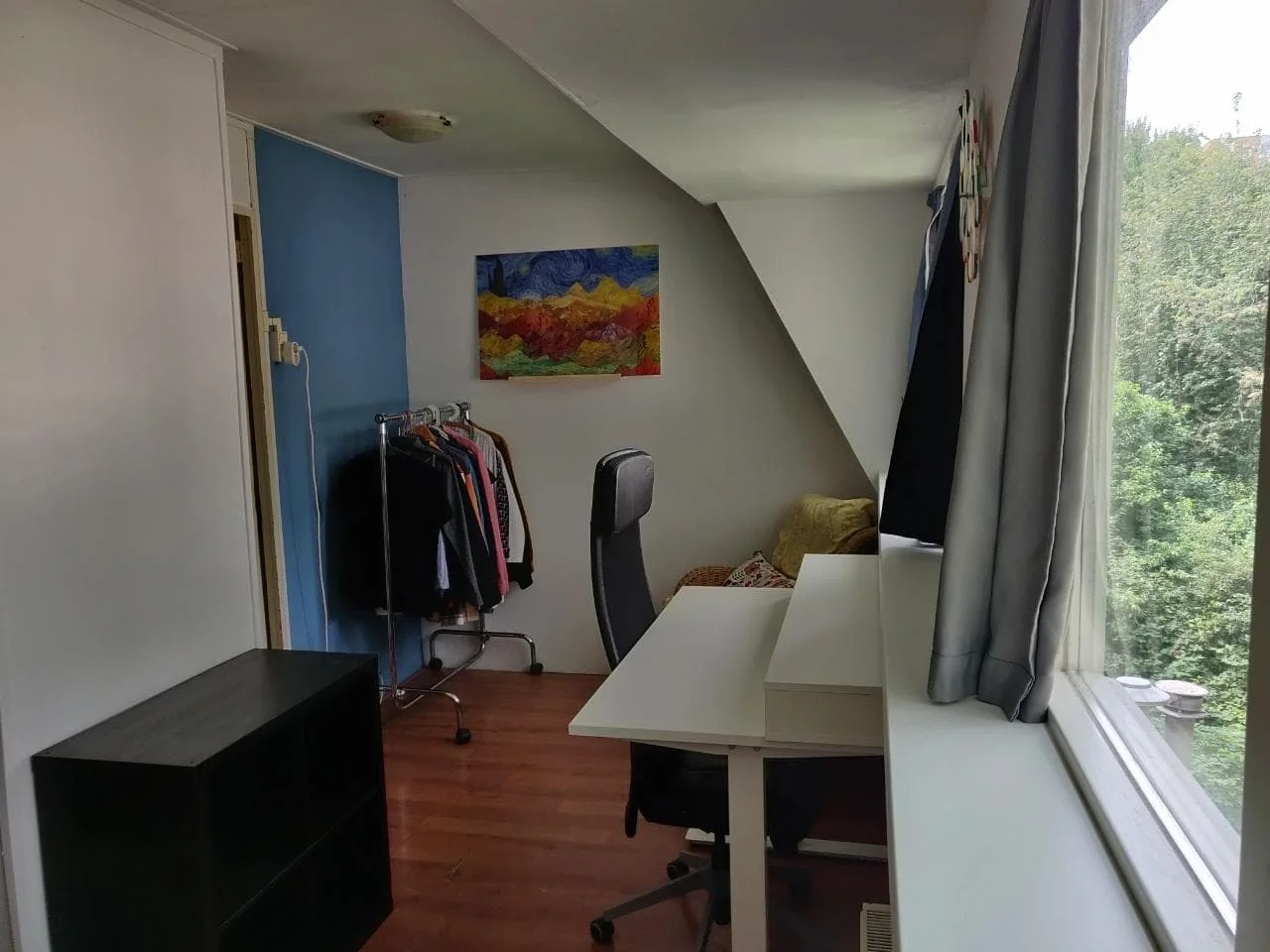 geblurde versie van de foto als achtergrond