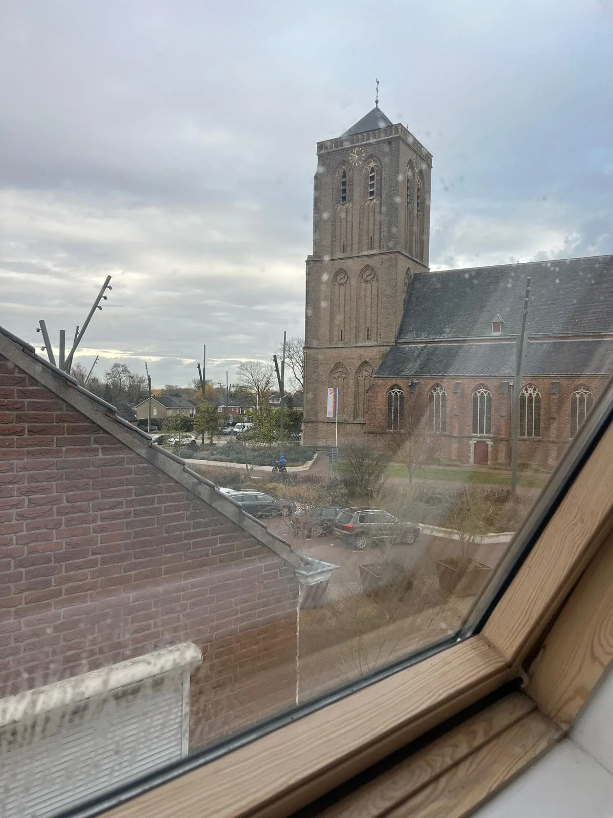 geblurde versie van de foto als achtergrond