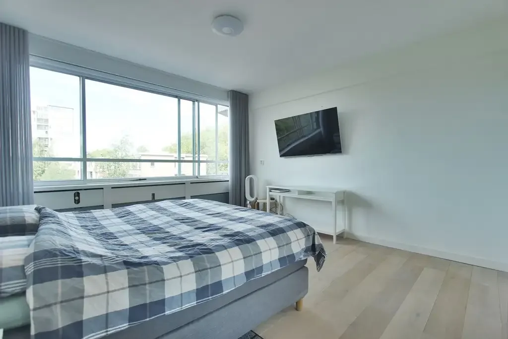 geblurde versie van de foto als achtergrond