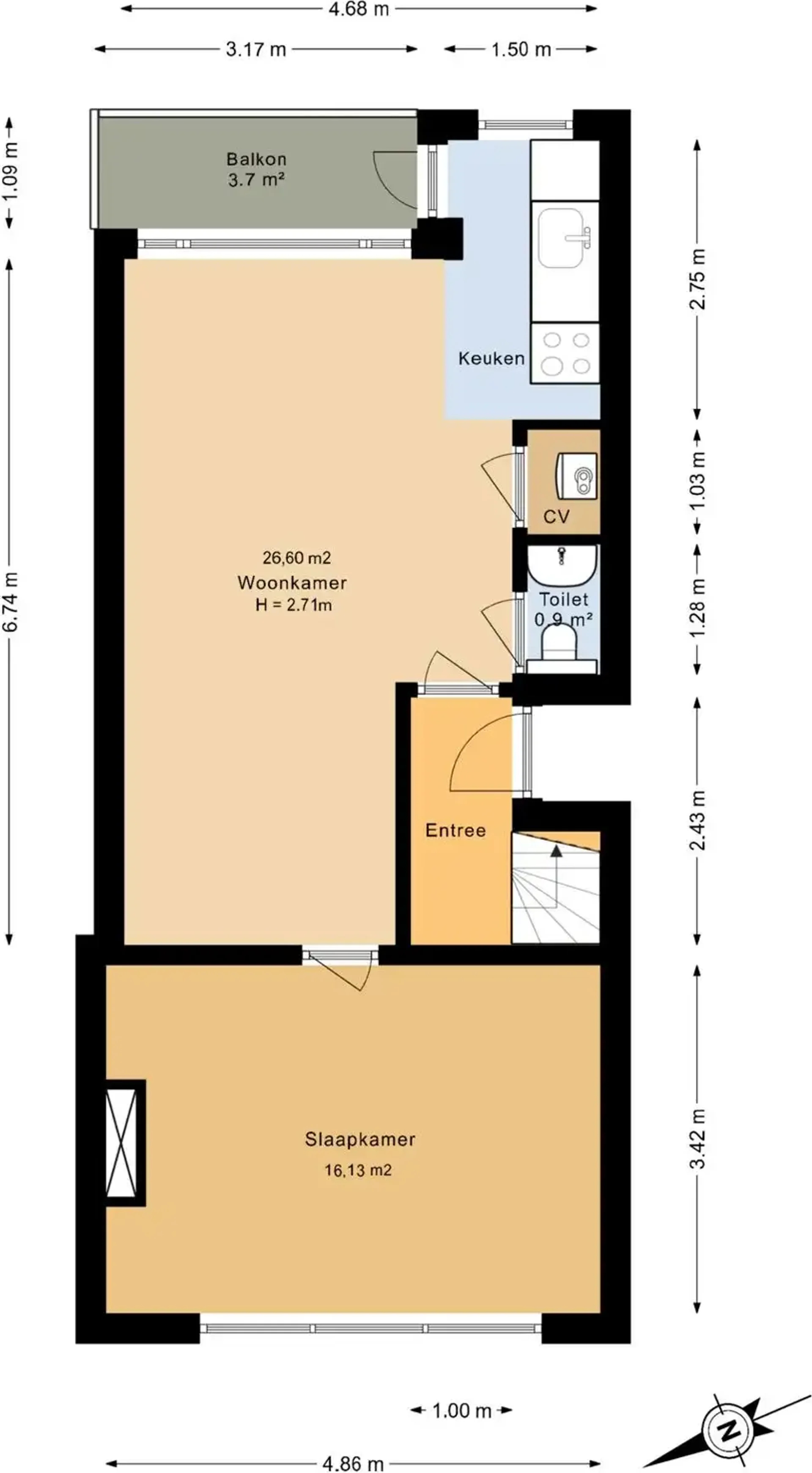 Foto van de Appartement gelegen aan de Zuidhoek in Rotterdam
