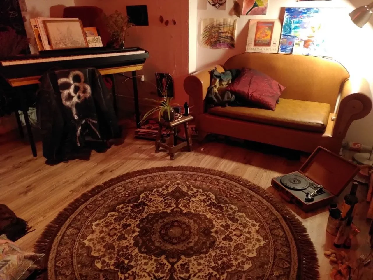 geblurde versie van de foto als achtergrond