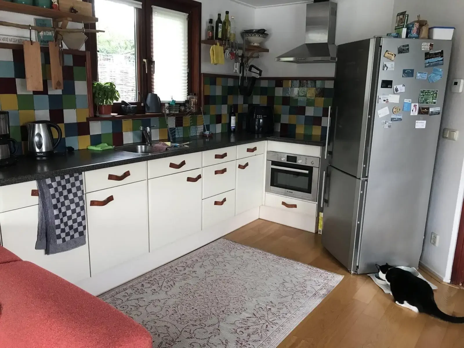 geblurde versie van de foto als achtergrond