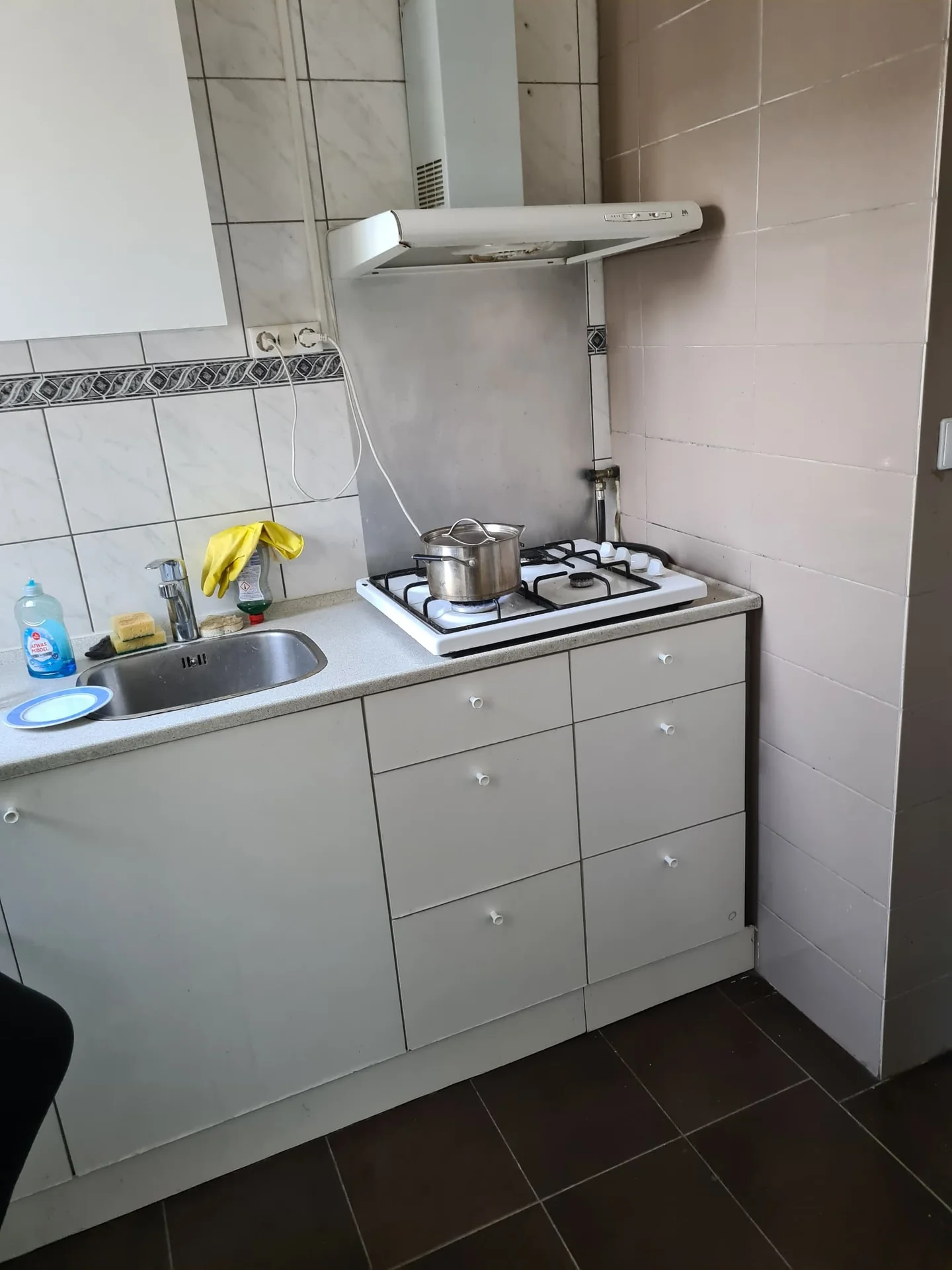 geblurde versie van de foto als achtergrond