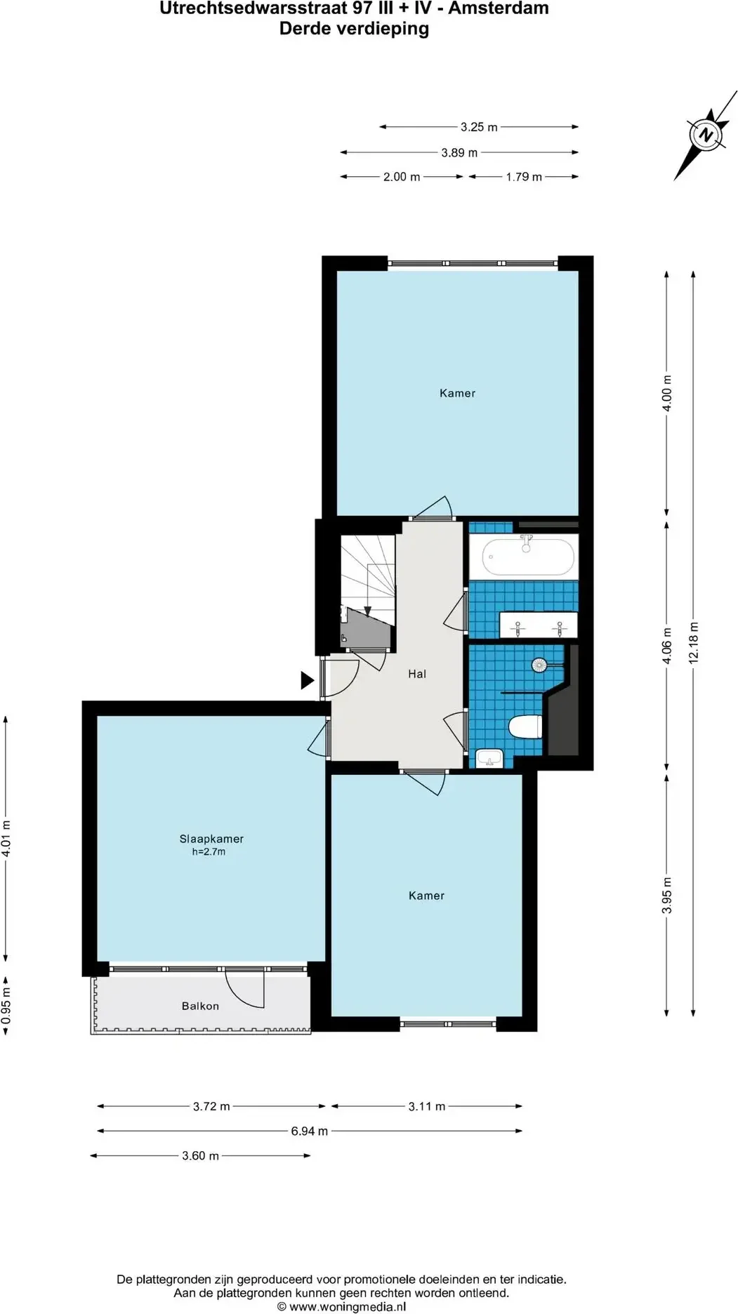 Foto van de Appartement gelegen aan de Utrechtsedwarsstraat in Amsterdam