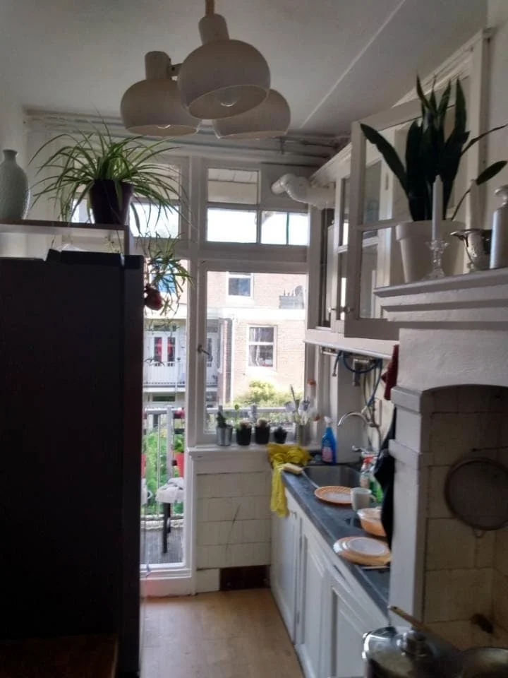 geblurde versie van de foto als achtergrond