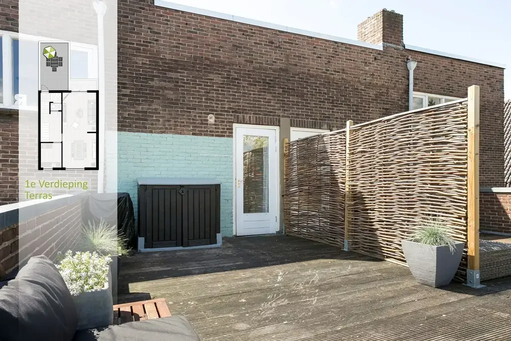 geblurde versie van de foto als achtergrond