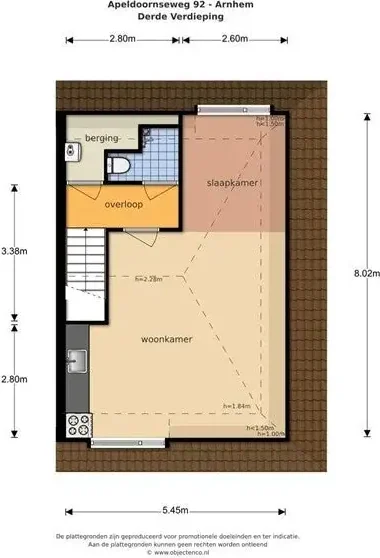 Foto van de Appartement gelegen aan de Apeldoornseweg in Arnhem