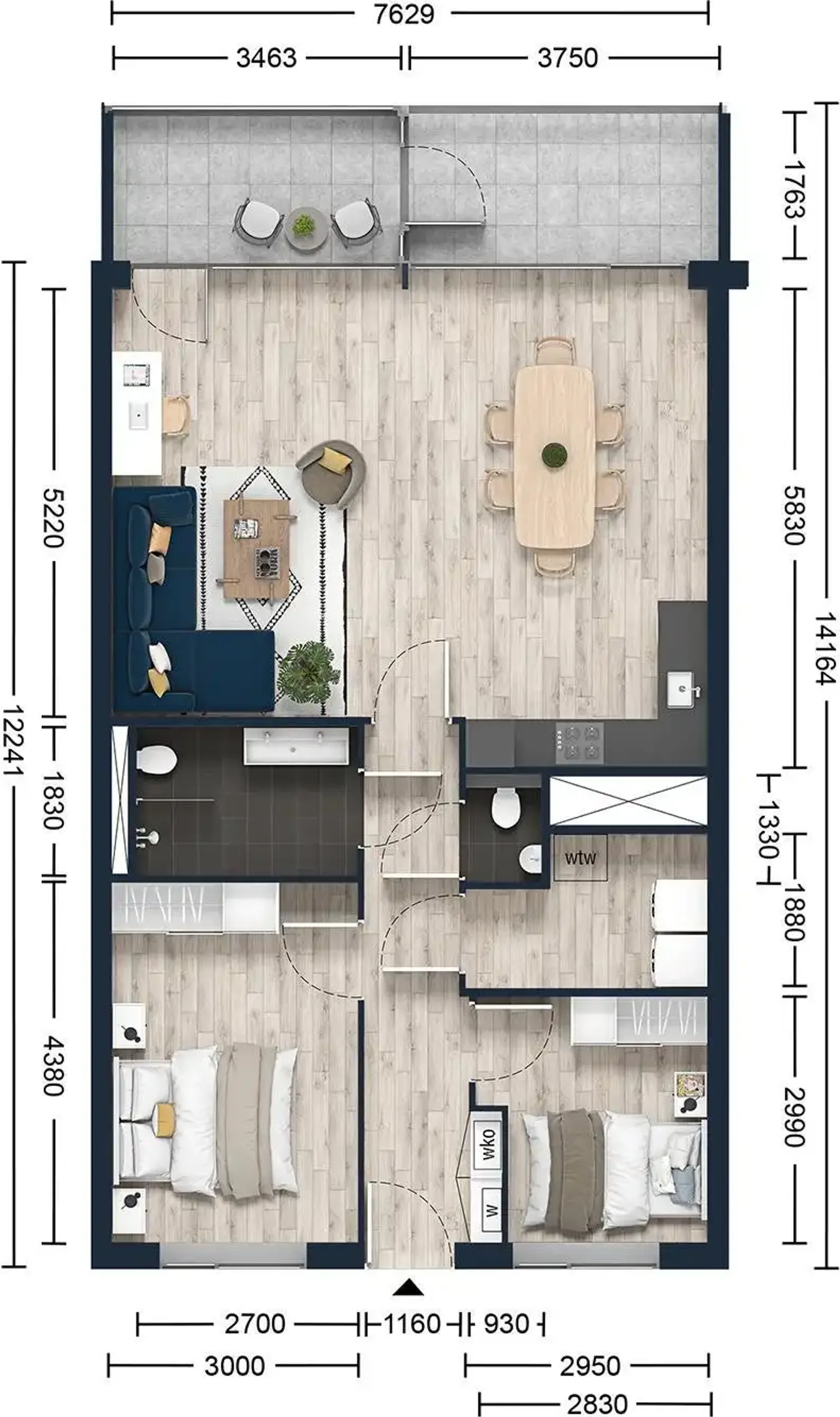 Foto van de Appartement gelegen aan de Pampuskade in Rotterdam