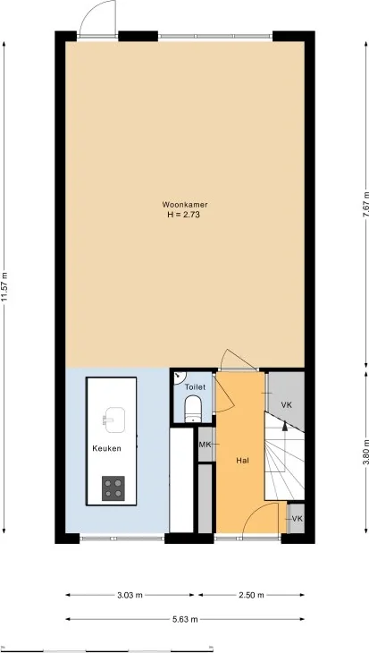 Foto van de Appartement gelegen aan de Hazerswoudestraat in Zoetermeer