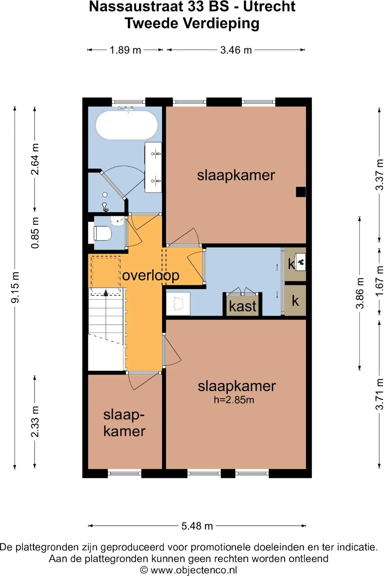 Foto van de Appartement gelegen aan de Nassaustraat in Utrecht