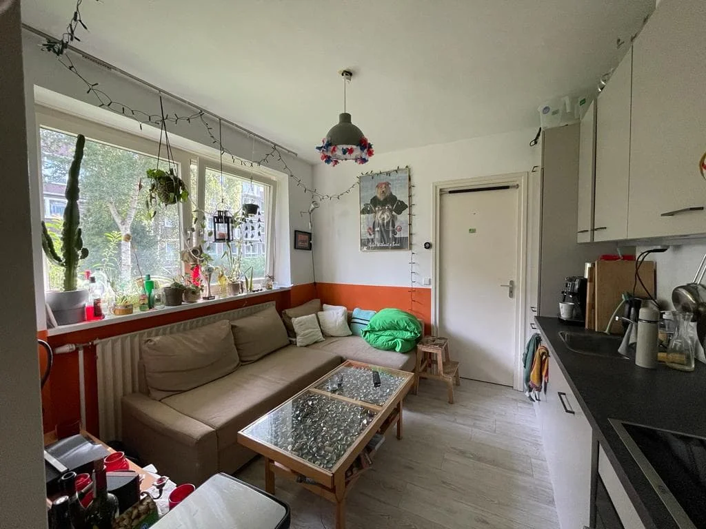 geblurde versie van de foto als achtergrond