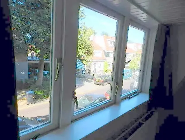 geblurde versie van de foto als achtergrond