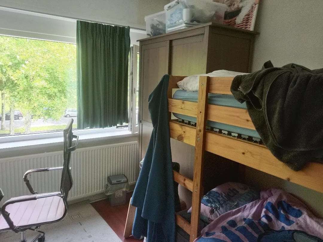 geblurde versie van de foto als achtergrond