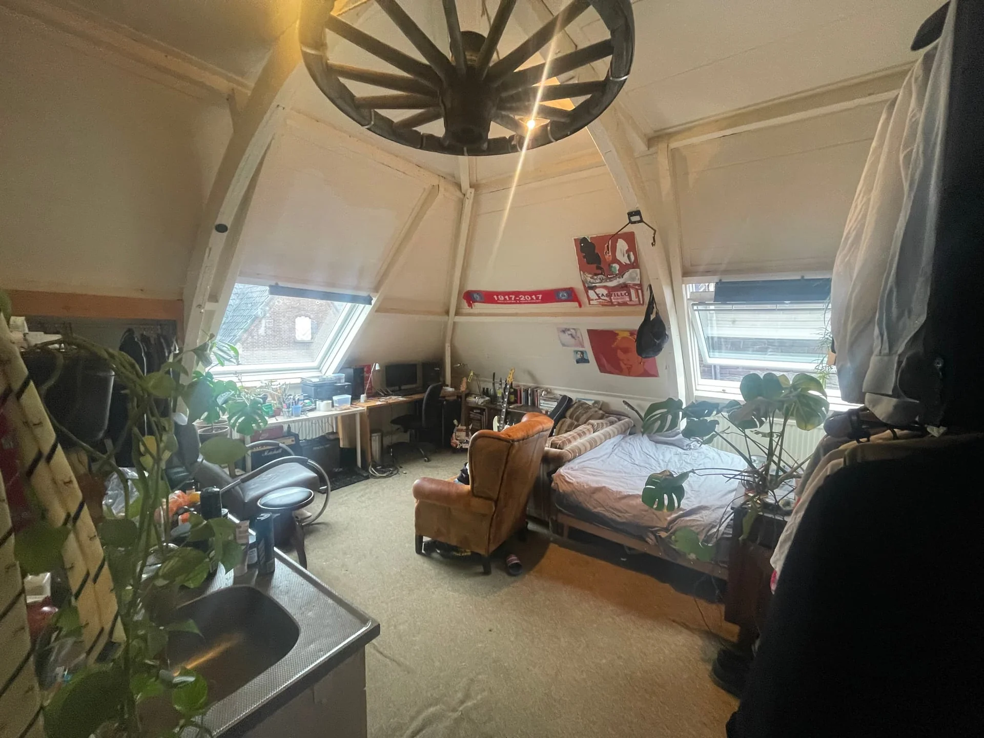 geblurde versie van de foto als achtergrond