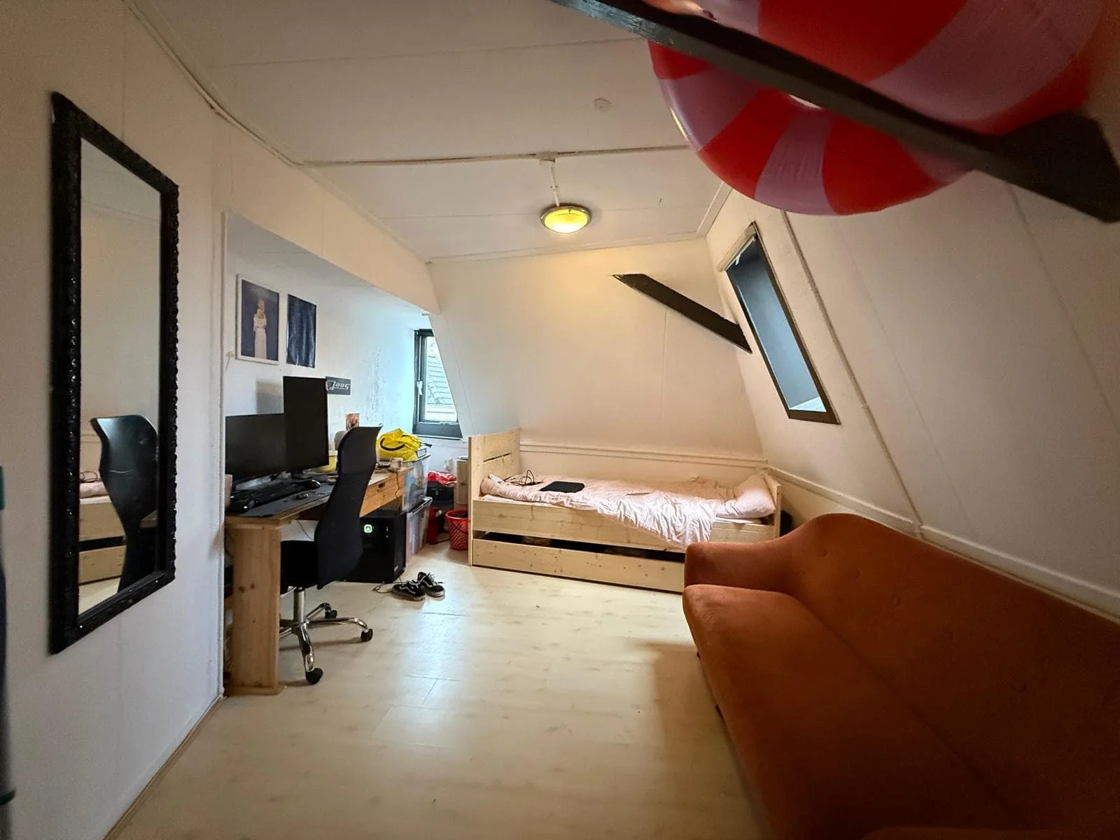 geblurde versie van de foto als achtergrond