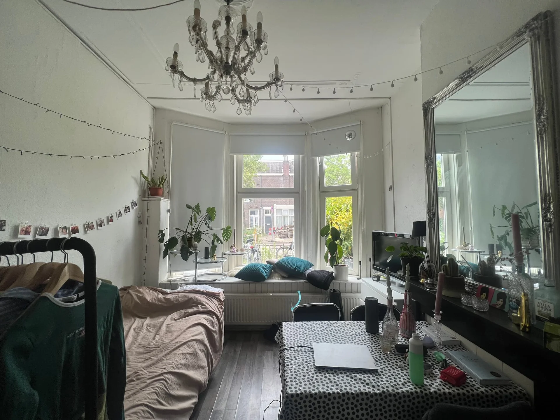 geblurde versie van de foto als achtergrond