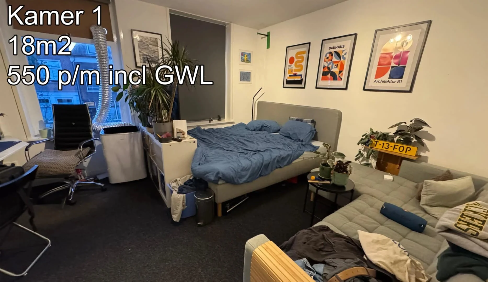 geblurde versie van de foto als achtergrond