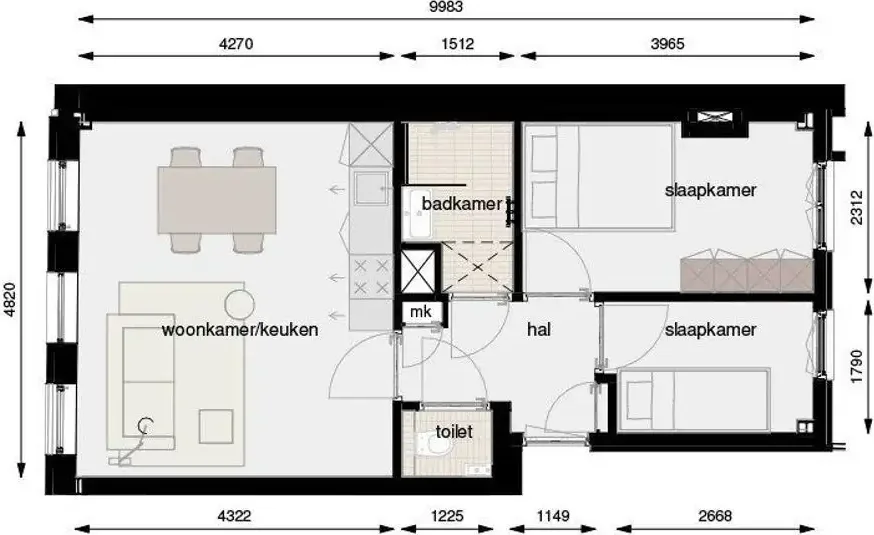 Foto van de Appartement gelegen aan de Middenweg in Amsterdam