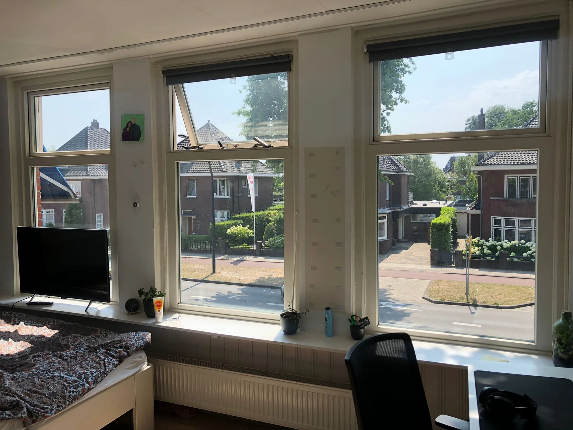 geblurde versie van de foto als achtergrond