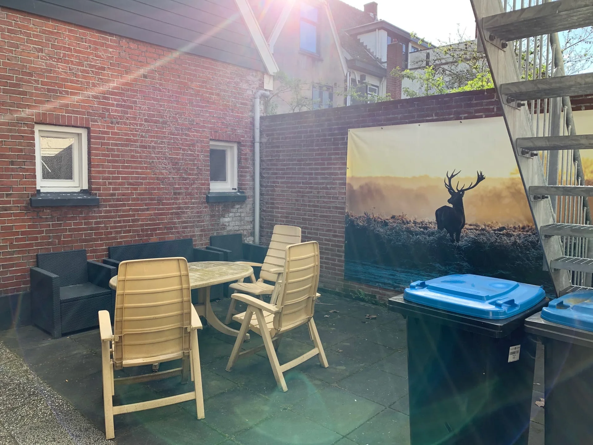 geblurde versie van de foto als achtergrond