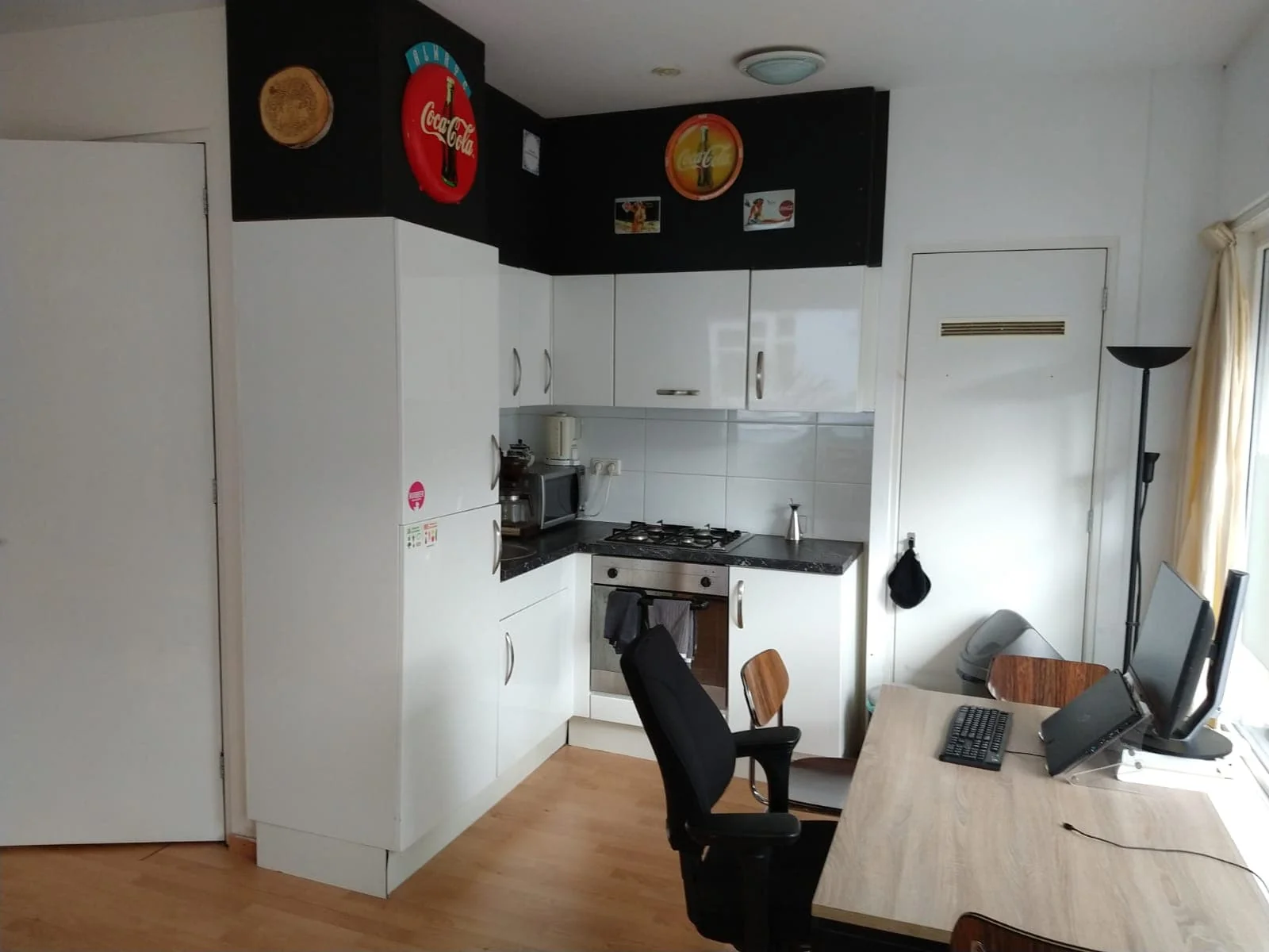 geblurde versie van de foto als achtergrond