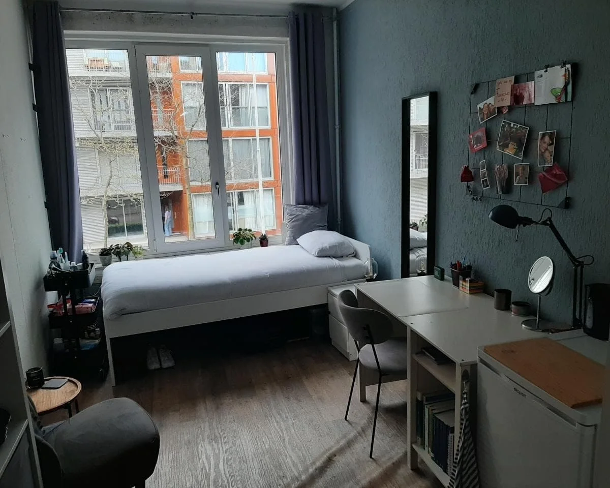 geblurde versie van de foto als achtergrond