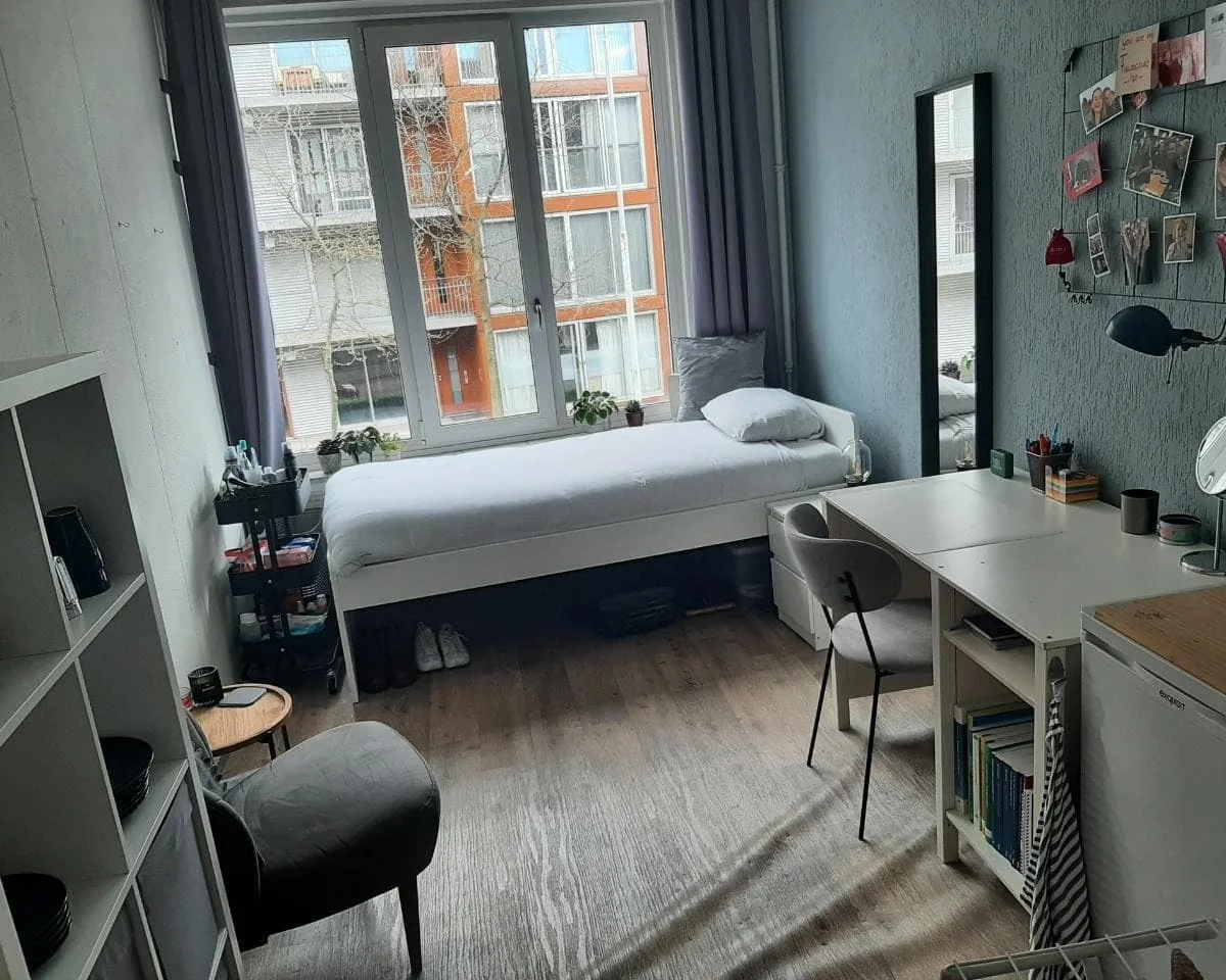 geblurde versie van de foto als achtergrond