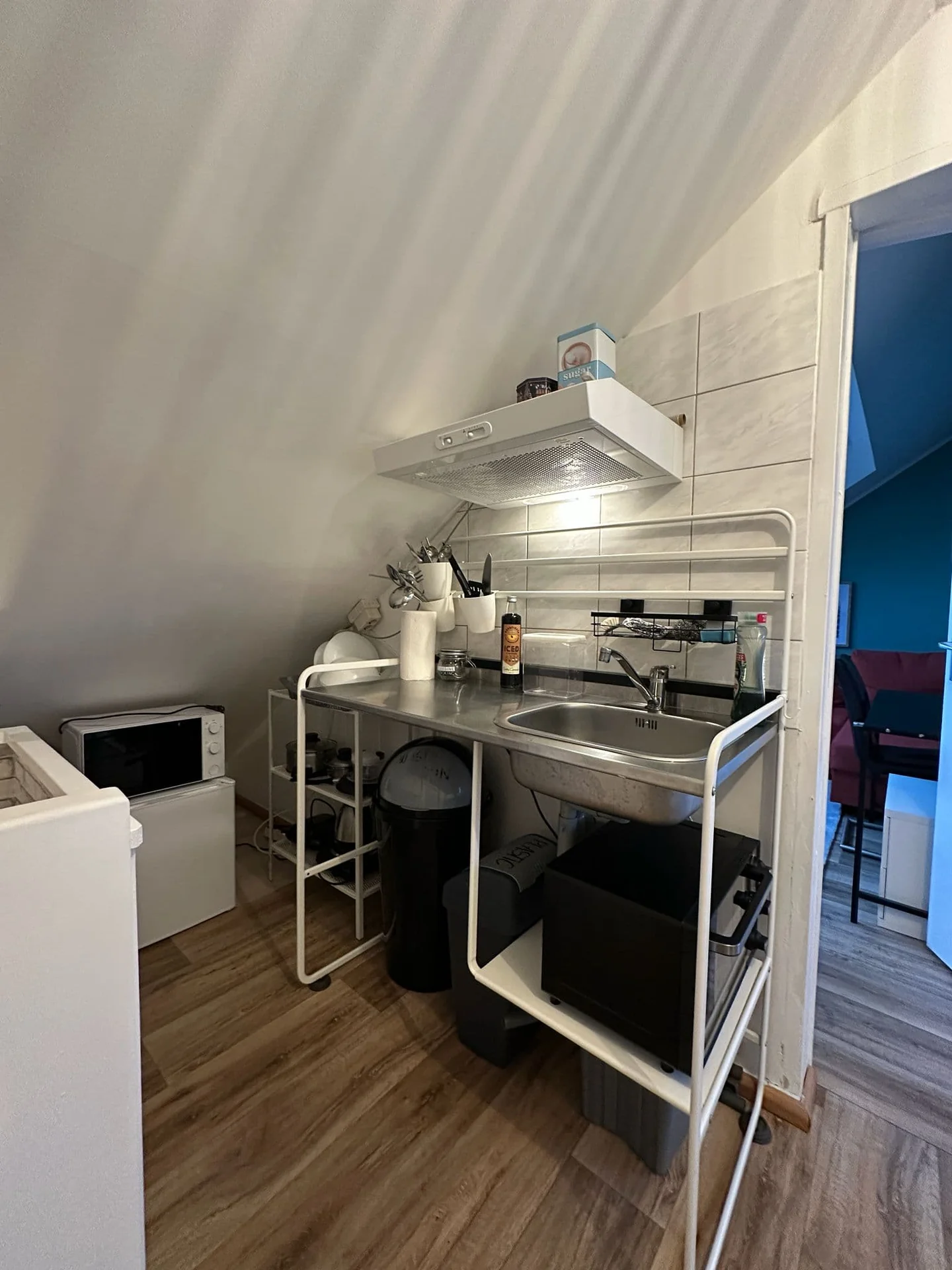 geblurde versie van de foto als achtergrond