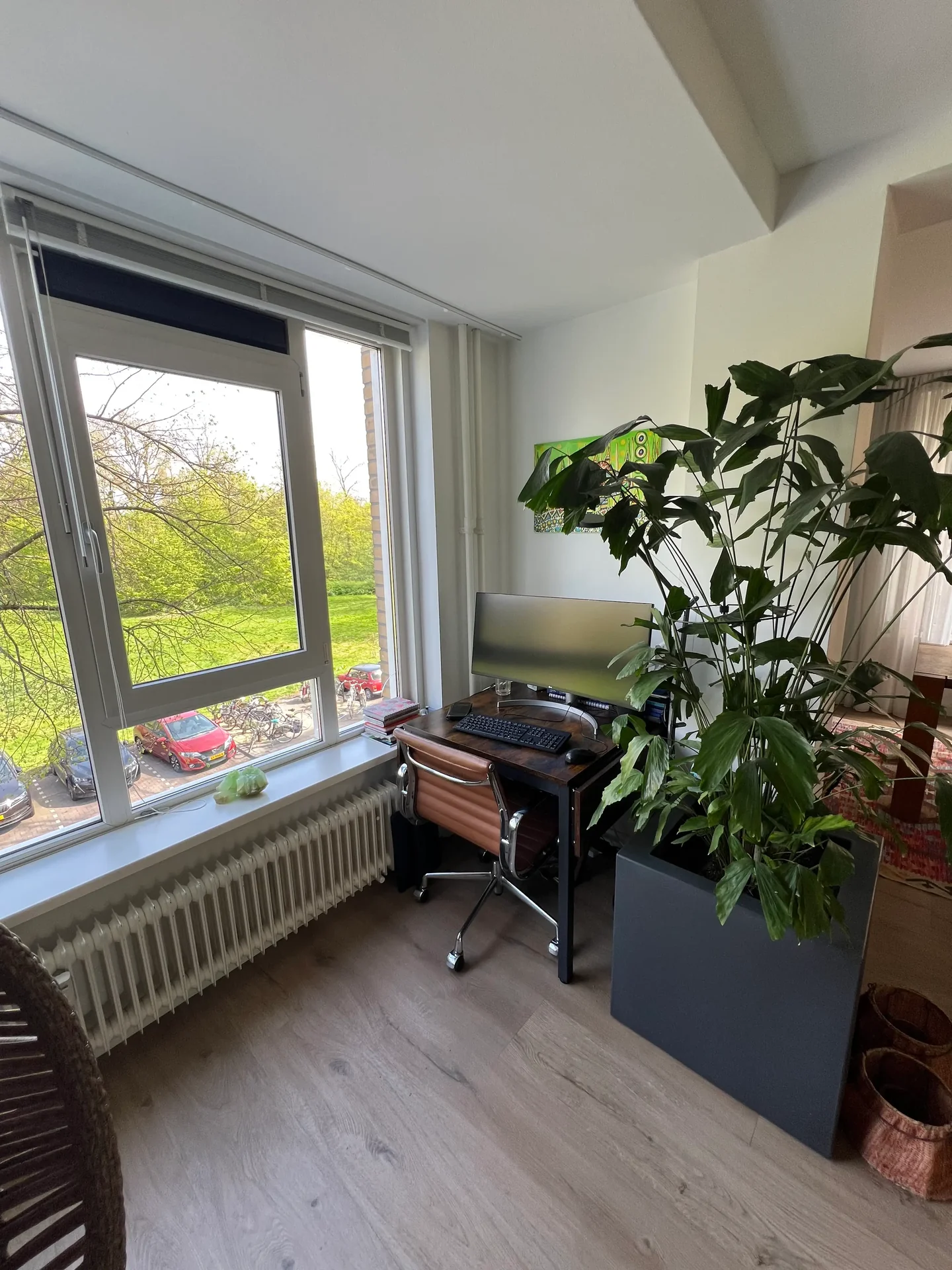 geblurde versie van de foto als achtergrond