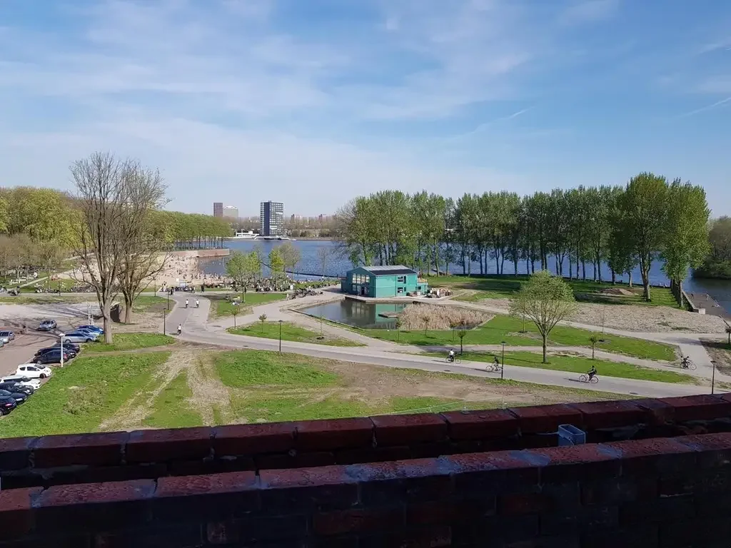 geblurde versie van de foto als achtergrond