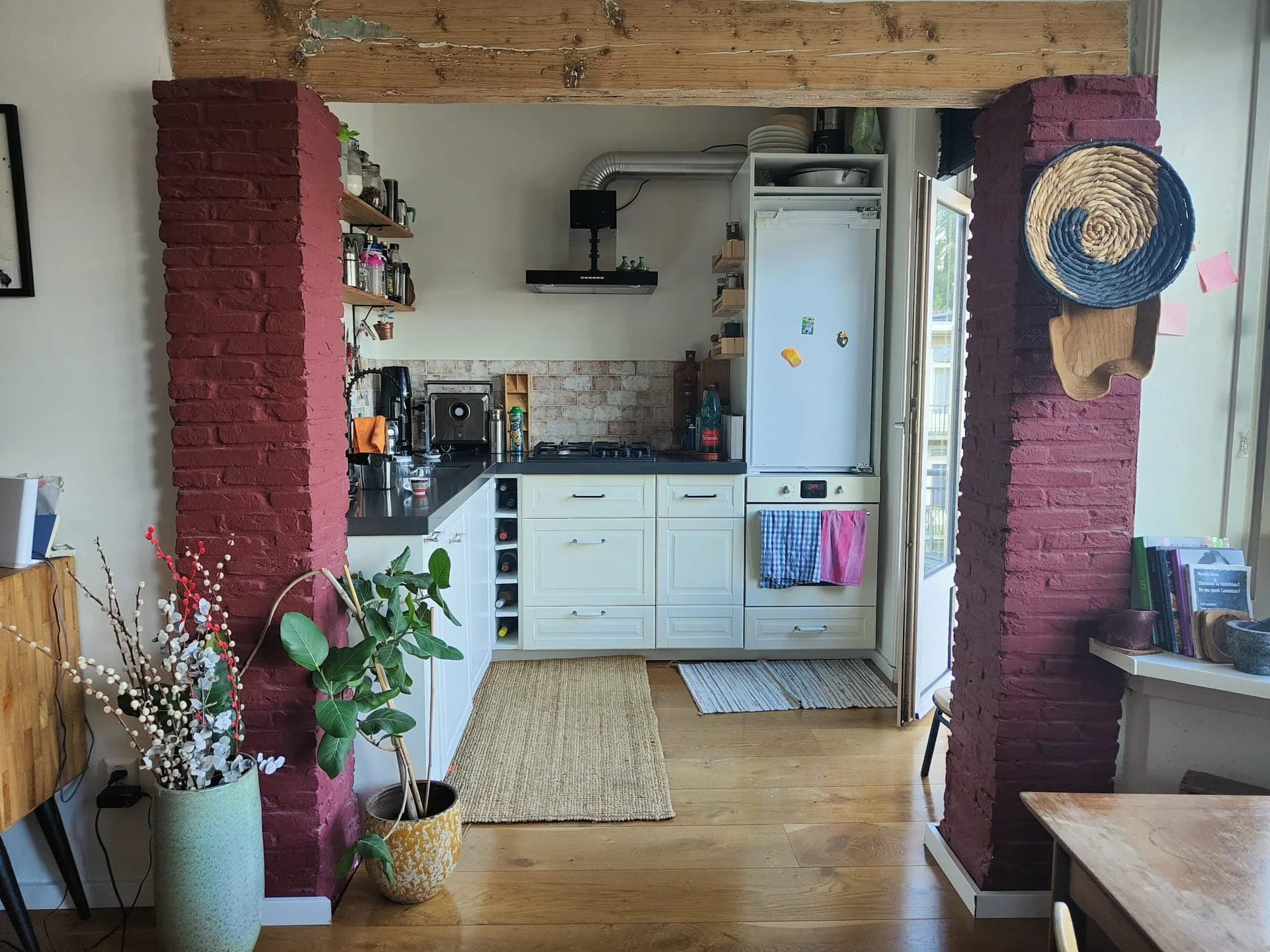 geblurde versie van de foto als achtergrond