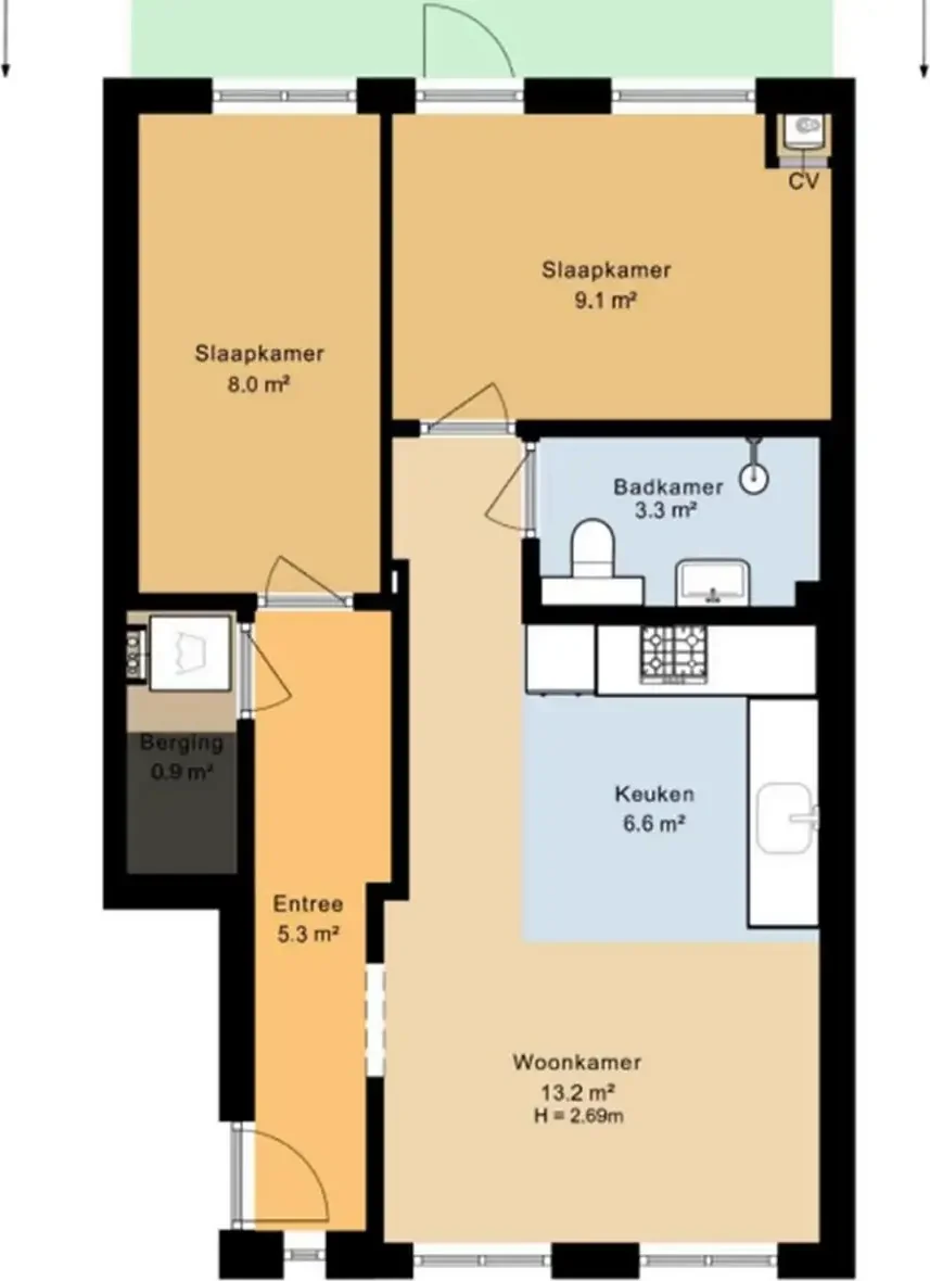 Foto van de Appartement gelegen aan de Marco Polostraat in Amsterdam